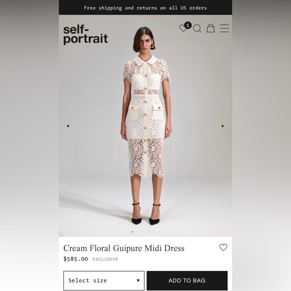 Self-Portrait White Lace Dress - Picture 2 of 5